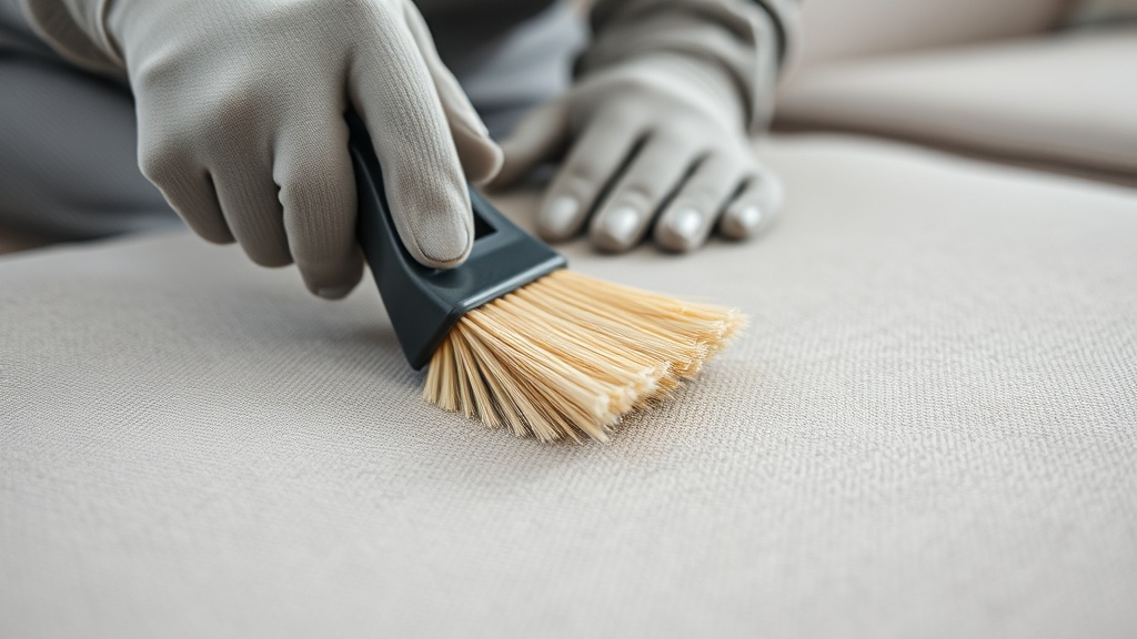 Professional upholstered sofa fabric types displayed in modern Bursa home cleaning service setting, natural lighting.