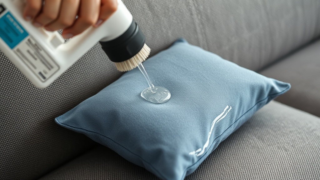 Özlüce'de profesyonel koltuk temizliği yapılırken kumaş testinin gösterilmesi