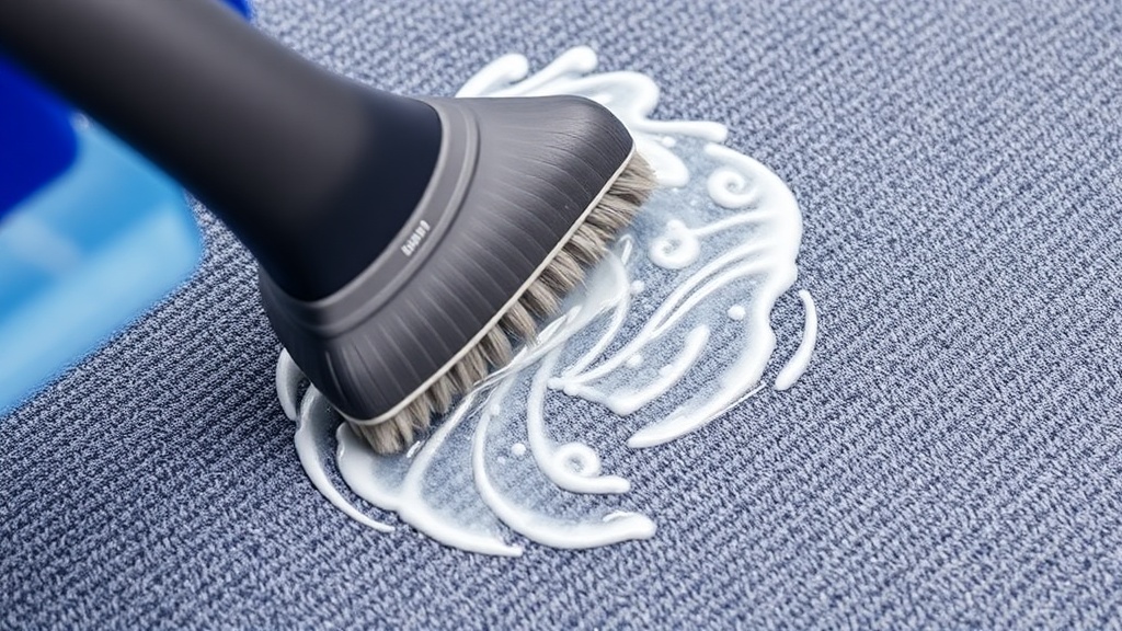 Profesyonel koltuk temizleme ekibi, steam makinesi ve kumaş işlem süreci