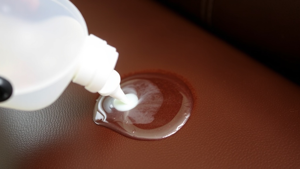 A luxurious leather sofa with visible stains in natural sunlight, showcasing cleaning challenges and restoration potential in modern living room.